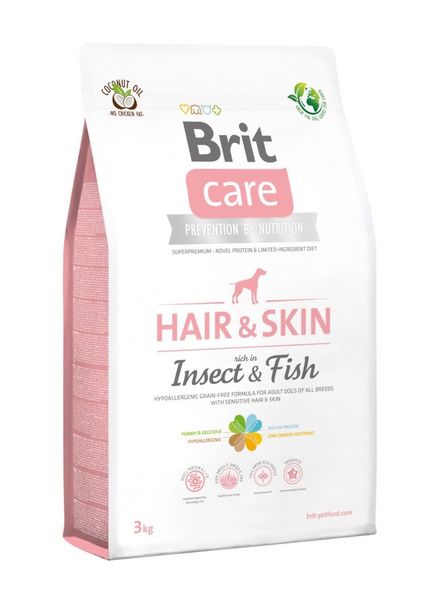 Сухий корм для собак Бріт Brit Care Dog Insect Fish з комахами та рибою, 3 кг 171703 фото