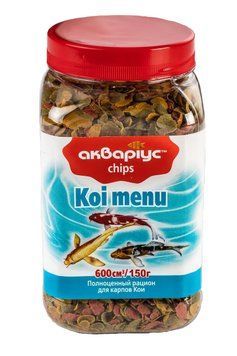 Корм для рыб KOI MENU (Кои меню) чипсы 150 г, Аквариус 900936 фото