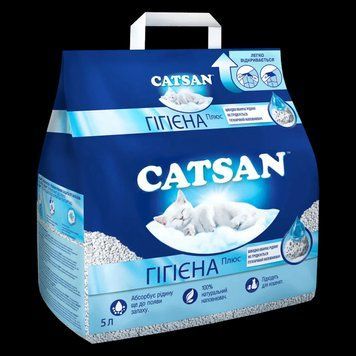 Наполнитель кварцевый гигиенический Catsan Hygiene Plus для кошачьего туалета, 5 л 105720 фото