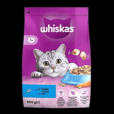 Whiskas® Смачні подушечки з тунцем Повнораціонний сухий корм для дорослих котів 800г 39441 фото