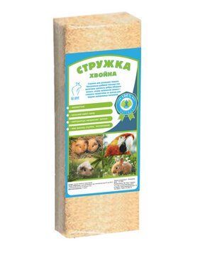 "Стружка хвойна брикетована" - гігієнічна підстилка для гризунів і птахів, 0.5кг (Круг) Ящ0678 фото