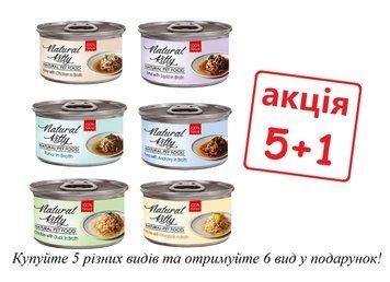 Влажный корм Natural Kitty Broth Series дополнительный корм для кошек в бульоне Акция 5+1 (6 х 80 г) вCHT20032-6 фото