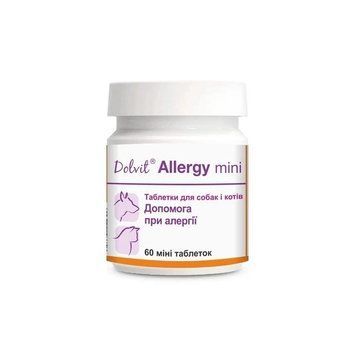 Додатковий корм Dolfos Dolvit Allergy mini проти алергії для собак і котів 60 таб в-3756-60 фото