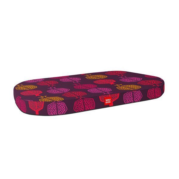 Лежанка для собак WAUDOG Relax, малюнок "Гранат", зі змінним чохлом, L, Ш 100 см, Д 70 см 099-0107 фото