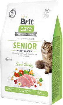 Сухой корм для пожилых кошек с избыточным весом Брит Brit Care Cat GF Senior Weight Control с курицей, 7 кг 171313/0938 фото