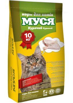 Корм для кошек Муся 10 кг со вкусом курицы 18323 фото
