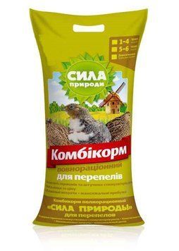 Комбикорм Сила природы для перепелов в возрасте 5-6 недель 10 кг 18262 фото