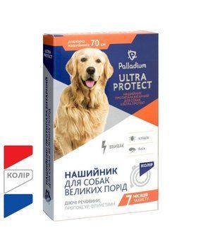 Ошейник Ultra Protect от блох и клещей для собак крупных пород (70 см), синий 901366 фото
