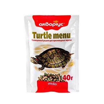 Корм для черепах Turtle Menu (Туртл Меню) палочки 40 г, Аквариус 5279 фото