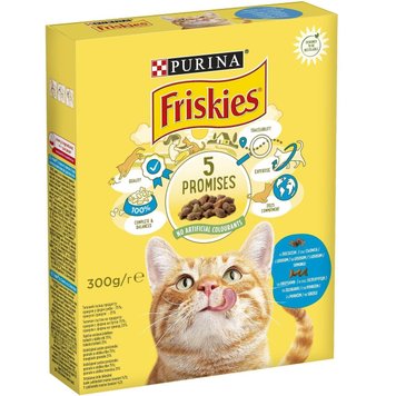 Корм сухий для кішок Фріскіс Friskies з лососем та овочами 300 г п100001 фото