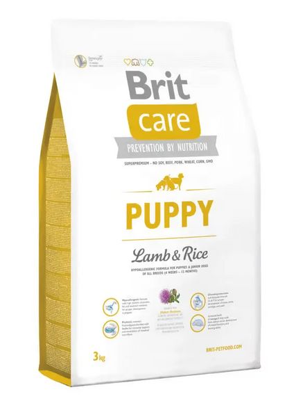 Сухий корм для цуценят усіх порід Бріт Brit Care Puppy All Breed Lamb & Rice 3 кг 132701/9805 фото