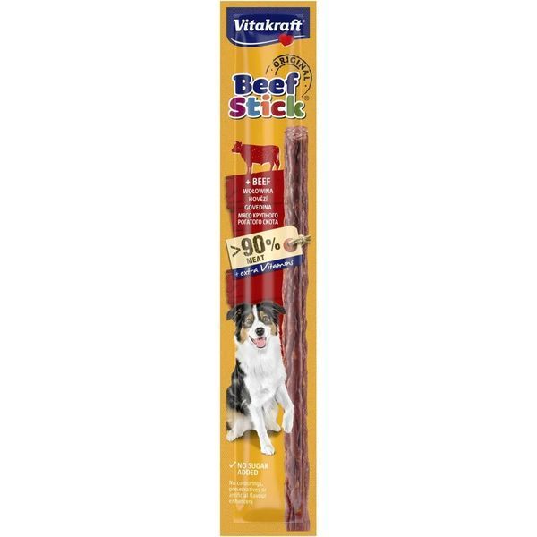 М'ясна паличка для собак Вітакрафт Vitakraft Beef Stick Original ласощі з яловичиною 4 шт x 12 г В89329 фото
