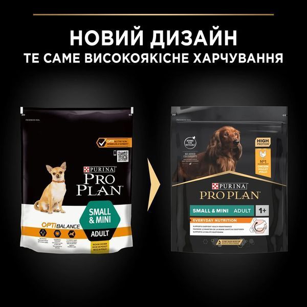 Сухий корм Purina Pro Plan Adult Small and Mini Optibalance для собак дрібних порід з куркою 700 г 0406 фото