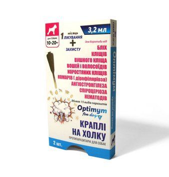 "OPTIMYM" - капли для собак 10-20 кг, 3.2 мл №2 (Круг) Кру17370 фото