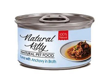 Влажный корм Natural Kitty Broth Series дополнительный корм для кошек тунец с анчоусами в бульоне, 80 г вCHT20035 фото