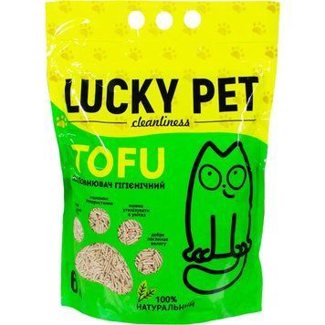Наполнитель для кошачьего туалета Лаки Пэт Lucky Pet тофу гипоаллергенный, 6 л Вес 2.6 кг К4820276193062 фото