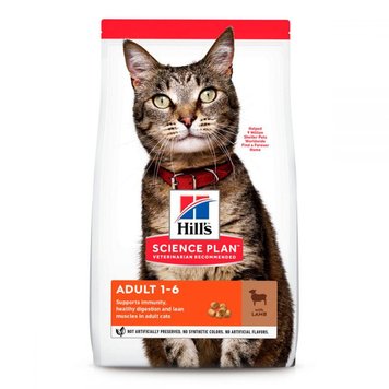 Корм для кішок Хіллс Hills SP Feline Adult сухий корм для дорослих кішок з ягням 10 кг 604175 фото