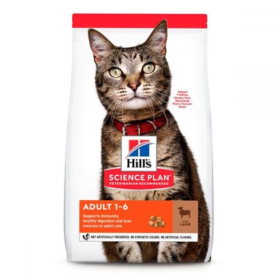 Корм для кішок Хіллс Hills SP Feline Adult сухий корм для дорослих кішок з ягням 10 кг 604175 фото