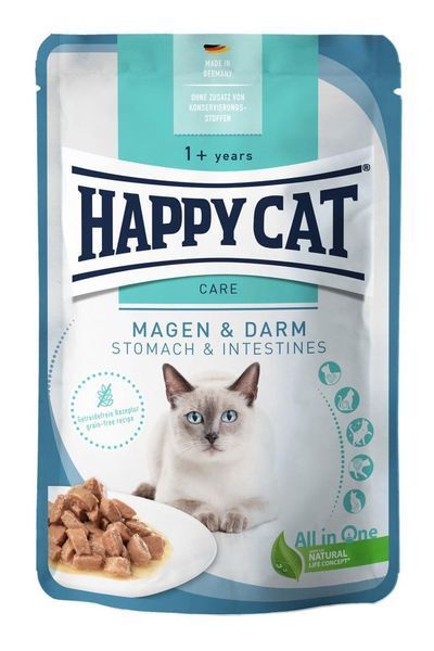 Влажный корм Happy Cat Magen&Dar с птицей для кошек с чувствительным пищеварением (кусочки) Акция 4+1 (5х85 г) 1005197-5 фото