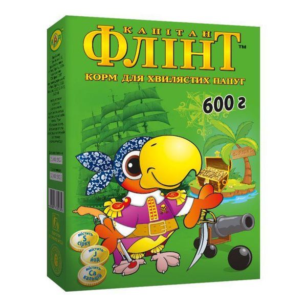 Вітамінізований корм для хвилястих папуг Флінт 600 г ПЕ10 фото