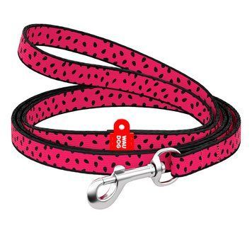 Повідець для собак нейлоновий WAUDOG Nylon, малюнок "Арбуз", Ш 10 мм, Д 122 см 5239 фото