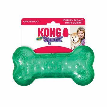 Игрушка для собак средних пород Конг KONG Squeezz Crackle Bone хрустящая кость, размер М (в ассортименте) 23084 фото