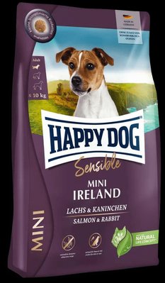 Happy Dog Mini Irland корм для собак дрібних порід вагою до 10 кг лосось і кролик 4 кг 61222 фото