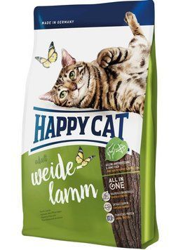 Happy Cat Weide Lamm - корм для взрослых кошек с ягненком, 10 кг 70190 фото