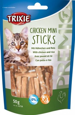 Trixie TX-42708 Chicken Mini Sticks 50 г міні палички з куркою та рисом для кішок 42708 фото