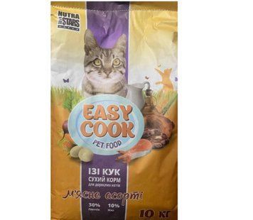 Easy cook- корм для взрослых кошек мясное ассорти 10 кг K300375 фото