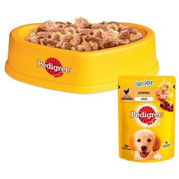 Pedigree (Педигри) влажный корм для щенков с курицей в желе 100 г (блок 24 шт) 167227 фото