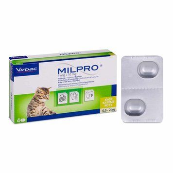 Мілпро Milpro 4 мг/10 мг для кошенят до 2 кг, (№4 таблетки) 905539 фото
