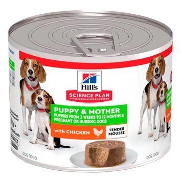 Влажный корм Хиллс Hill's Canine Puppy Mother для щенков и кормящих собак консерва с курицей 200 г 608333 фото