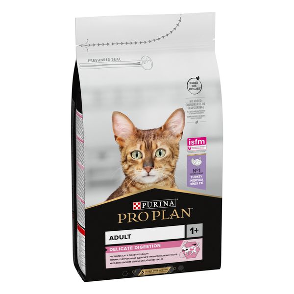 Сухой корм Purina Pro Plan Delicate 1.5 кг для котов с индейкой (чувствительное пищеварение) 9917 фото