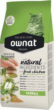 Сухой корм для кошек Ownat (Овнат) Classic Hairball (Cat) 1.5 кг для вывода шерсти х16211 фото