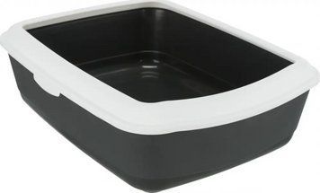 Туалет для кошек Трикси Trixie Classic Litter Tray (TX-40184) с рамкой, размер 37x47x15 см темно-серый TX40184 фото