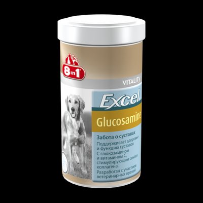 Хондропротектор 8in1 Excel Glucosamine для собак таблетки 110 шт (срок до 12.2023 г) 901630 фото