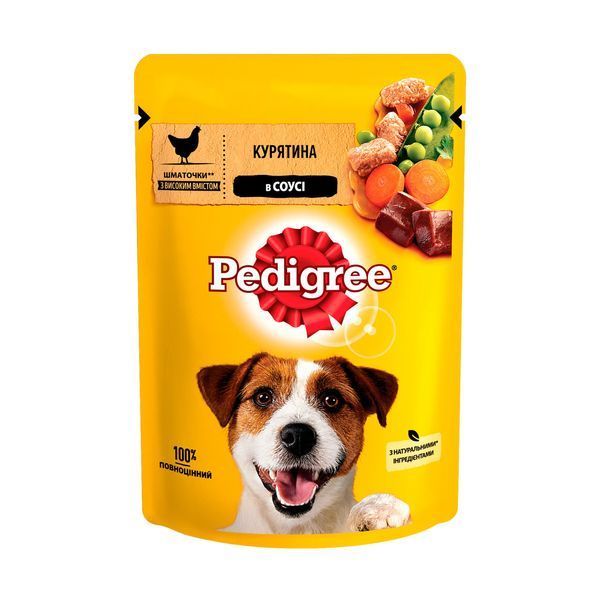 Pedigree (Педигри) влажный корм для собак с курицей и овощами в соусе 100 г (блок 24 шт) 167238 фото