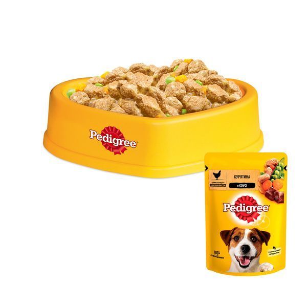 Pedigree (Педигри) влажный корм для собак с курицей и овощами в соусе 100 г (блок 24 шт) 167238 фото