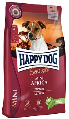 Happy Dog Mini Africa корм для собак дрібних порід (при харчовій алергії), 4 кг 61231 фото