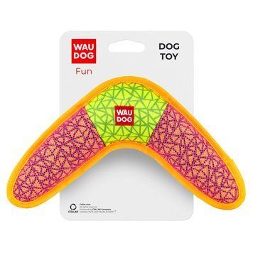 Игрушка для собак WAUDOG Fun, "Бумеранг", Ш 24 см, Дл 14 см розовый 62077 фото