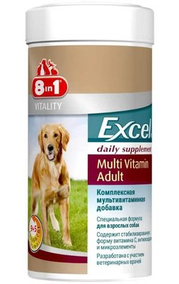 Мультивітамінний комплекс 8in1 Excel Multi Vit-Adult для дорослих собак таблетки 70 шт 660435/108665 фото