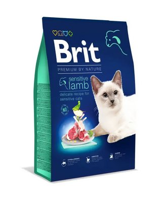 Сухий корм Бріт Brit Premium by Nature Cat Sensitive з ягням для котів із чутливим травленням, 1.5 кг 171865 фото