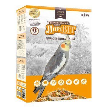 Корм для середніх папуг 1.2 кг ЛоріВіт ФЛ002 фото