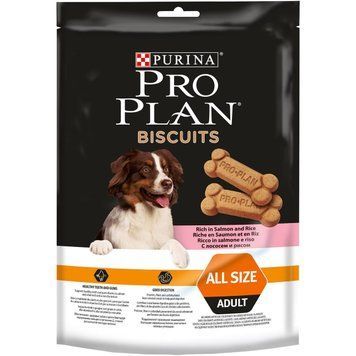 Ласощі для дорослих собак Purina Pro Plan Biscuits печиво з лососем та рисом 400 г п100105 фото
