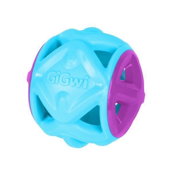Игрушка для собак Мяч GiGwi Basic, голубой, резина, 9 см 2348 фото