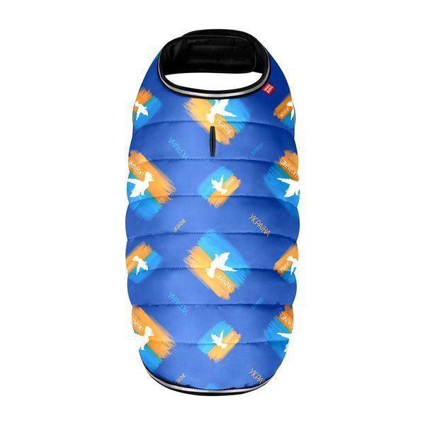 Курточка-накидка для собак WAUDOG Clothes, малюнок "Флаг", XS, А 26 см, B 33-41 см, C 18-26 см 502-0229 фото