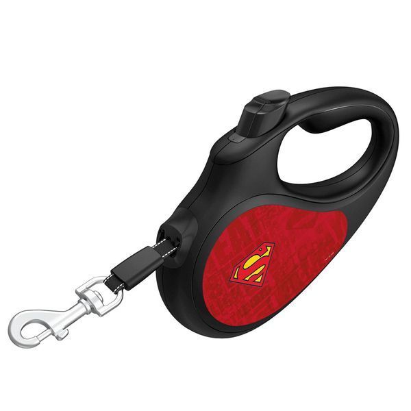 Повідець-рулетка для собак WAUDOG R-leash, малюнок "Супермен Лого Червоний", M, до 25 кг, 5 м, світловідбивна 8125-1007-01 фото
