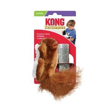 Игрушка для кошек Конг KONG Cat Refilables Squirrel Белочка с кошачьей мятой (с переменным наполнением) 10088 фото