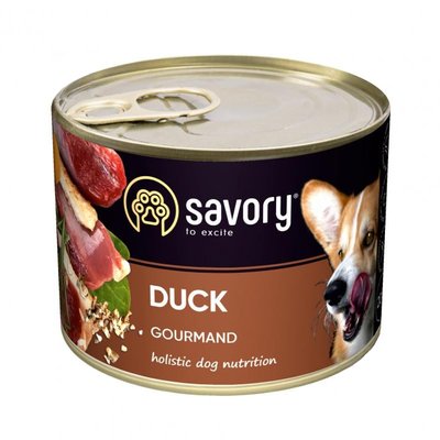 Консерви для собак Сейворі Savory Dog Gourmand з качкою, 200 г 30464 фото